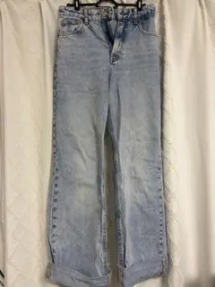 ZARA ライトブルーデニム ハイウエスト ストレートレッグ サイズ36