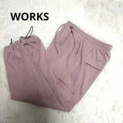 【未使用級】WORKS カーゴパンツ くすみカラー ピンク Mサイズ 上品カラー