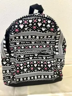 【美品】ミニーマウス バックパック 黒/ピンク/白