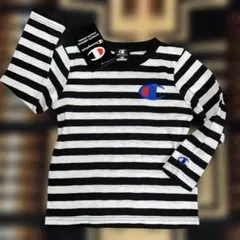 新品タグ付チャンピオンキッズ100ストライプロンTシャツボーダーカットソー