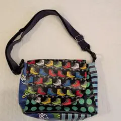 ハンドメイド　カラフルローラースケートショルダーバッグ