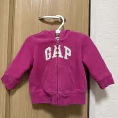 GAP ピンク フード付きトレーナー 3-6ヶ月
