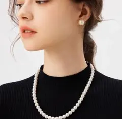 パールネックレス イヤリング セット 8mm 卒園式 卒業式 入園式 入学式