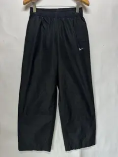 Reebok リーボック ロゴ刺繍 ナイロンパンツ トラックパンツ ブラック M