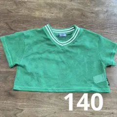 S.JENNI グリーン メッシュ Tシャツ　140