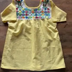インド ランバニ刺繍 キッズベスト 羽織り ハンドメイド 一点物 民族 