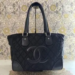 極美品☆CHANEL☆パリニューヨーク　トートバッグ　ブラック