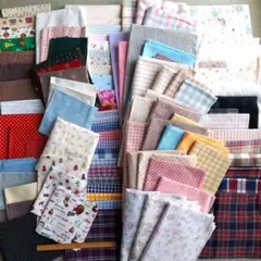 はぎれ生地　まとめ売り　チェック柄　ドット柄　水玉柄　花柄　カントリー調など