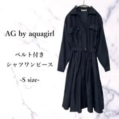 AG by aquagirl ベルト付きシャツ 원피스 네이비 S