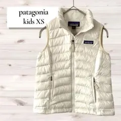 パタゴニア／ダウン&フェザー ダウンベスト キッズXS 120cm ホワイト .