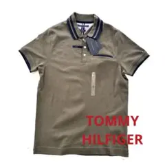 TOMMY HILFIGER ◆ タグ付新品　ポロシャツ カーキ スリムフィットのサムネイル