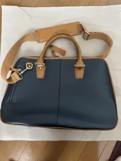 GOLDMEN ビジネスバッグ 2way ネイビー ブラウン