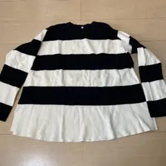 無印ボーダーニットLサイズ