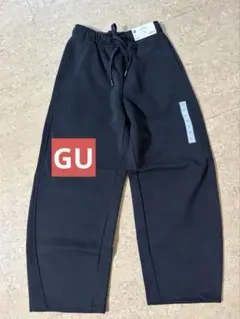 新品　GU ベビーウェイトスウェットバレルレッグパンツ　M