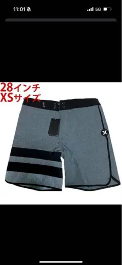 Hurley 水着 サーフパンツ ハーレー XSサイズ 28インチ 灰色グレー