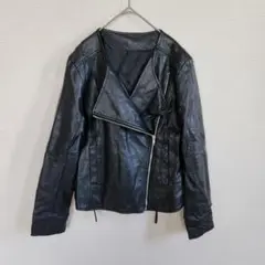 リシェグラマー ライダースジャケット M フェイクレザー レースアップ ブラック