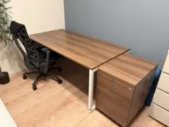 デスク Garage fantoni GX 高さ調節脚 160×80 濃木目