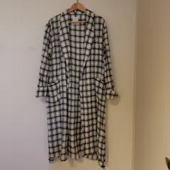 美品【TODAYFUL】チェック柄ローブコート ロング丈のサムネイル