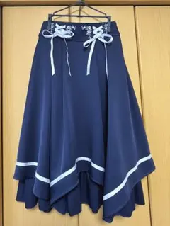 axes femme ブーケ刺繍イレヘムスカート