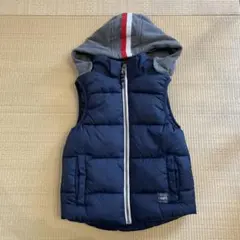 H&M ネイビー グレー ダウンベスト