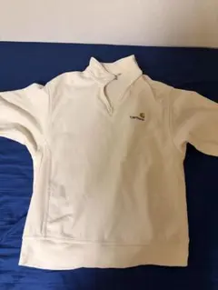 Carhartt クリーム色 ハーフジップ トレーナー