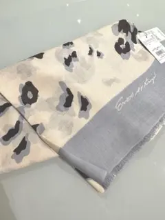 EVEXシルク100%レオパードストール