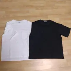 UNIQLO オーバーサイズシャツXL ポケット付 白黒２枚組