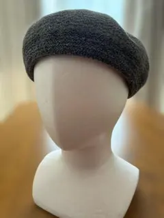 Mighty Shine サマーニットベレー帽　綿絹　グレー　涼しい帽子