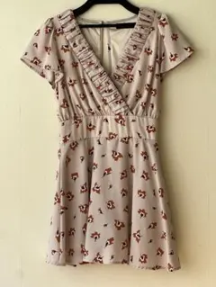 SPIRALGIRL ベージュ柄物ワンピース