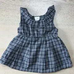 シシュノン（Si Shu Non）チェックワンピース 80cm 女の子　裏地付き