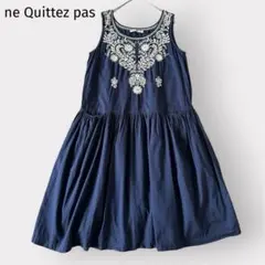 ne Quittez pas（ヌキテパ）ボタニカル刺繍 ノースリーブワンピースのサムネイル