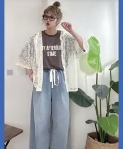 しまむら　addCOLOR×nonコラボ　L　ホワイトのサムネイル