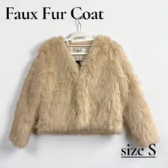 アプリコット フェイクファーコート Sサイズ