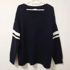 GU Vネック ニット セーター ネイビー ジーユー UNIQLO
