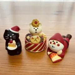 デコレ concombre ポテチサンタ＆しろくまクッキー缶＆ケーキ黒猫