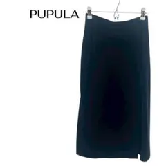 B0407PUPULAロングコーデュロイタイトスカートウエストゴム　綿のサムネイル