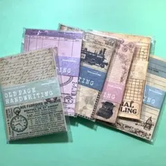 海外　レトロコラージュ素材紙メモ　6セット