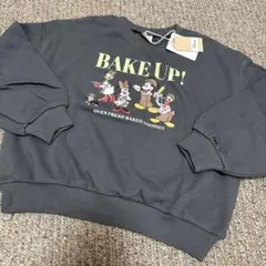 ディズニー ミッキー＆ミニー 長袖トレーナー チャコールグレー 110 リトシー