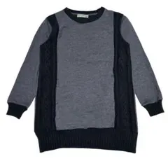 BEAMS HEART スウェット アラン 編み込み ニット セーター 切替えのサムネイル