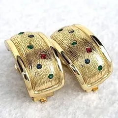 △極美品△クリスチャンディオール　イヤリング　カラーストーン　アンティーク