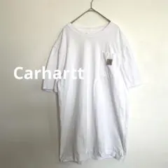 カーハート ヘビーウェイト ポケットロゴ入りTシャツ ホワイト Sのサムネイル