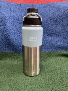 パール金属TREK charger ステンレスボトル 水筒ブルー ストラップ付き