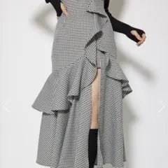 rienda フリルスリットハイウエストスコートショートパンツ