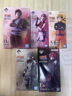 一番くじNARUTO風影奪還編 Aナルト Bサクラ Cカカシ D我愛羅 Eサソリ
