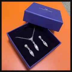 【美品】 ●Swarovski● スワロフスキー ネックレスとピアスのセット