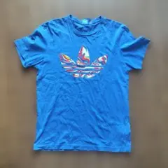 adidas トレフォイルロゴ 半袖Tシャツ ブルー