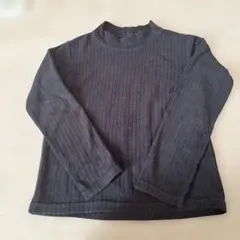 UNIQLO ダークグレー リブ編み トップス 130　タートル