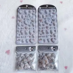 コットンパフィシール グランジギャルキティ クラックス モンチッチ モノクロ