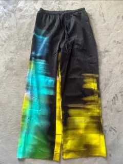 DRIES VAN NOTEN グラフィックプリント レーヨンワイドパンツ