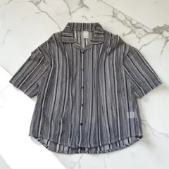 Casper John メッシュシャツ【S】半袖　透かし編み　メンズ　A242